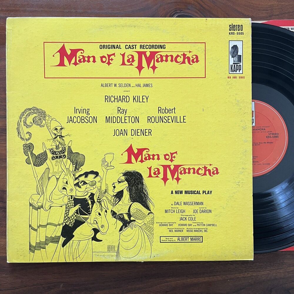 Man of La Mancha Original Cast Recording Vinyl LP Kapp KRS-5505